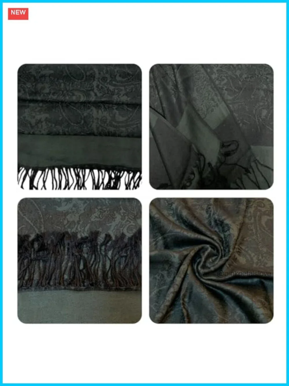 Pashmina Shawl Wrap Reversible Jacquard Wedding Scarf Womens Soft Lightweight